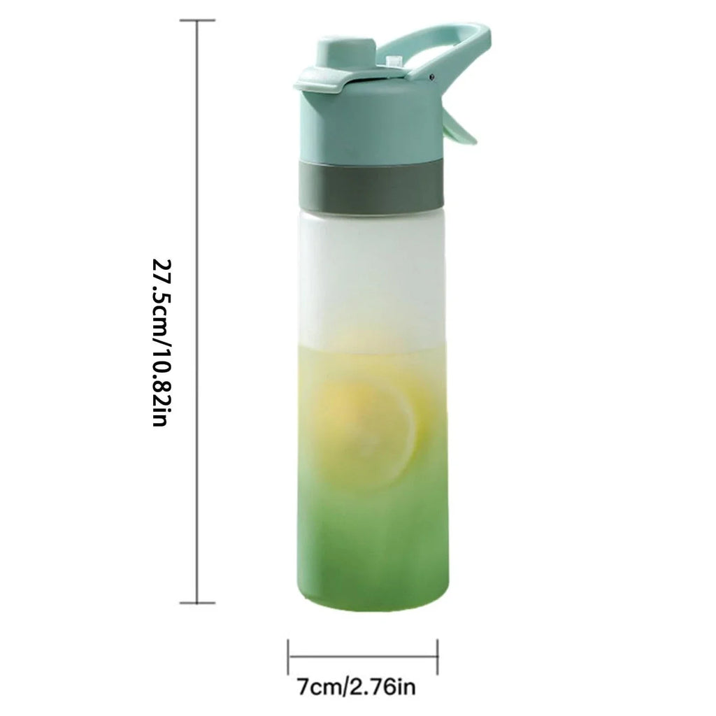 Botella De Agua Con Pulverizador De Niebla Refrescante, 650Ml