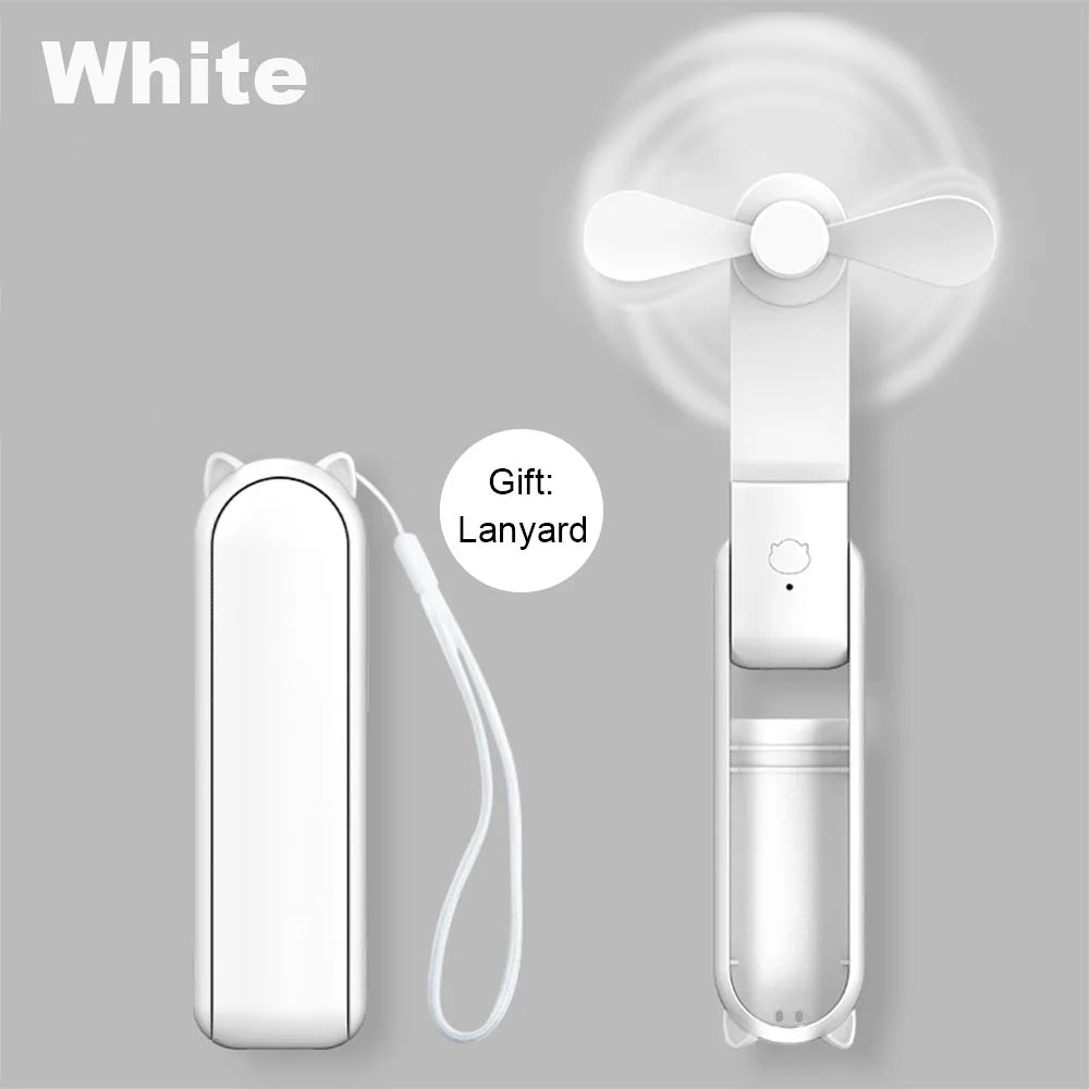 Mini Ventilador De Mano Con Power Bank 2.000Mah