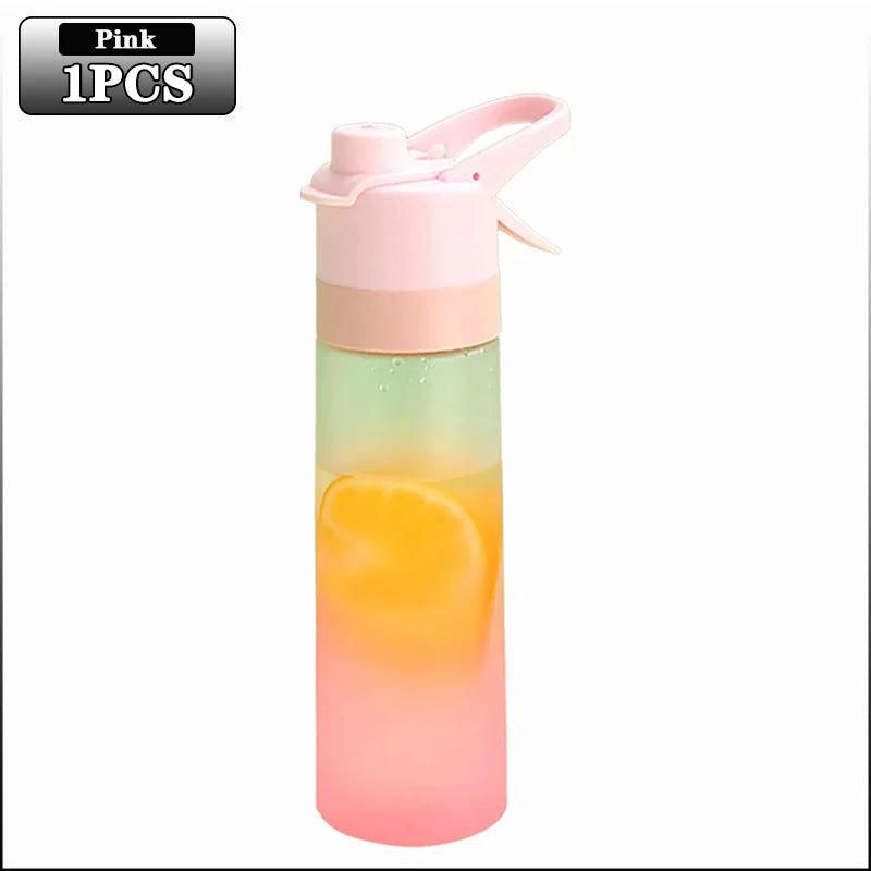 Botella De Agua Con Pulverizador De Niebla Refrescante, 650Ml