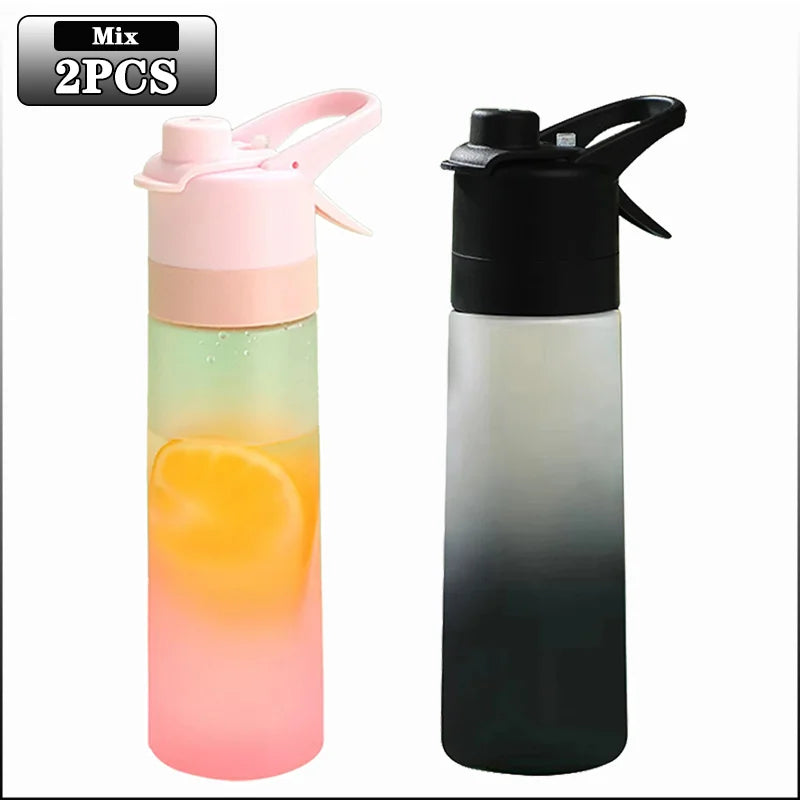Botella De Agua Con Pulverizador De Niebla Refrescante, 650Ml