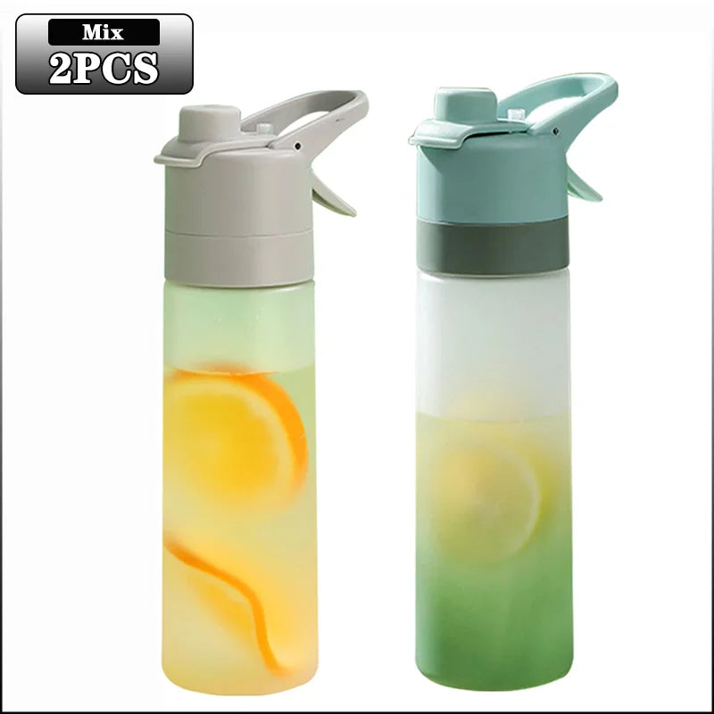 Botella De Agua Con Pulverizador De Niebla Refrescante, 650Ml