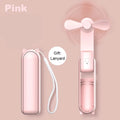 Mini Ventilador De Mano Con Power Bank 2.000Mah