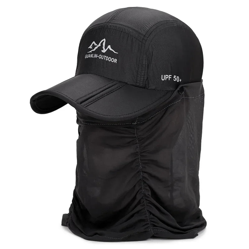 Gorra Plegable UV Con Cubierta Facial/Cuello