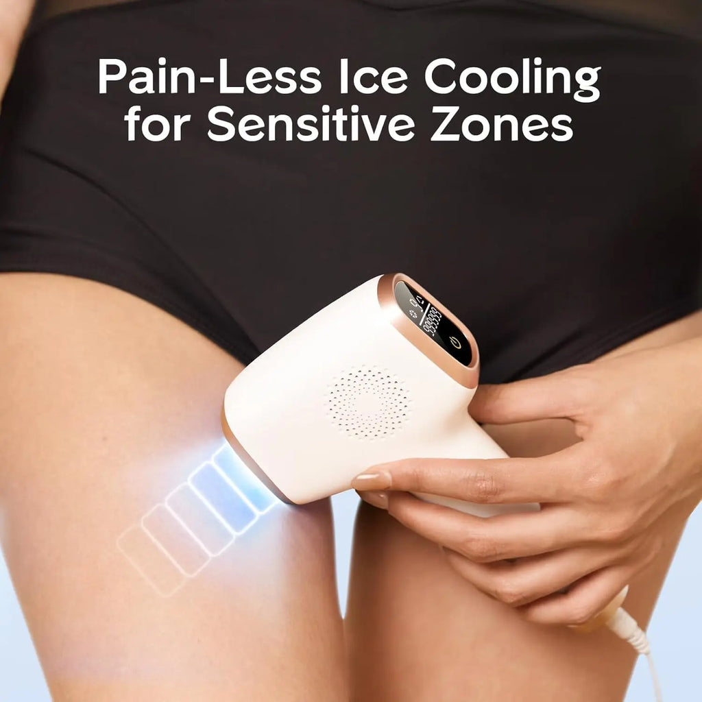 IPL Hair Removal Device 999,999 Flashes Painless Hair Removal with Ice Cooling Care Function Long-Lasting Results Hair Removal