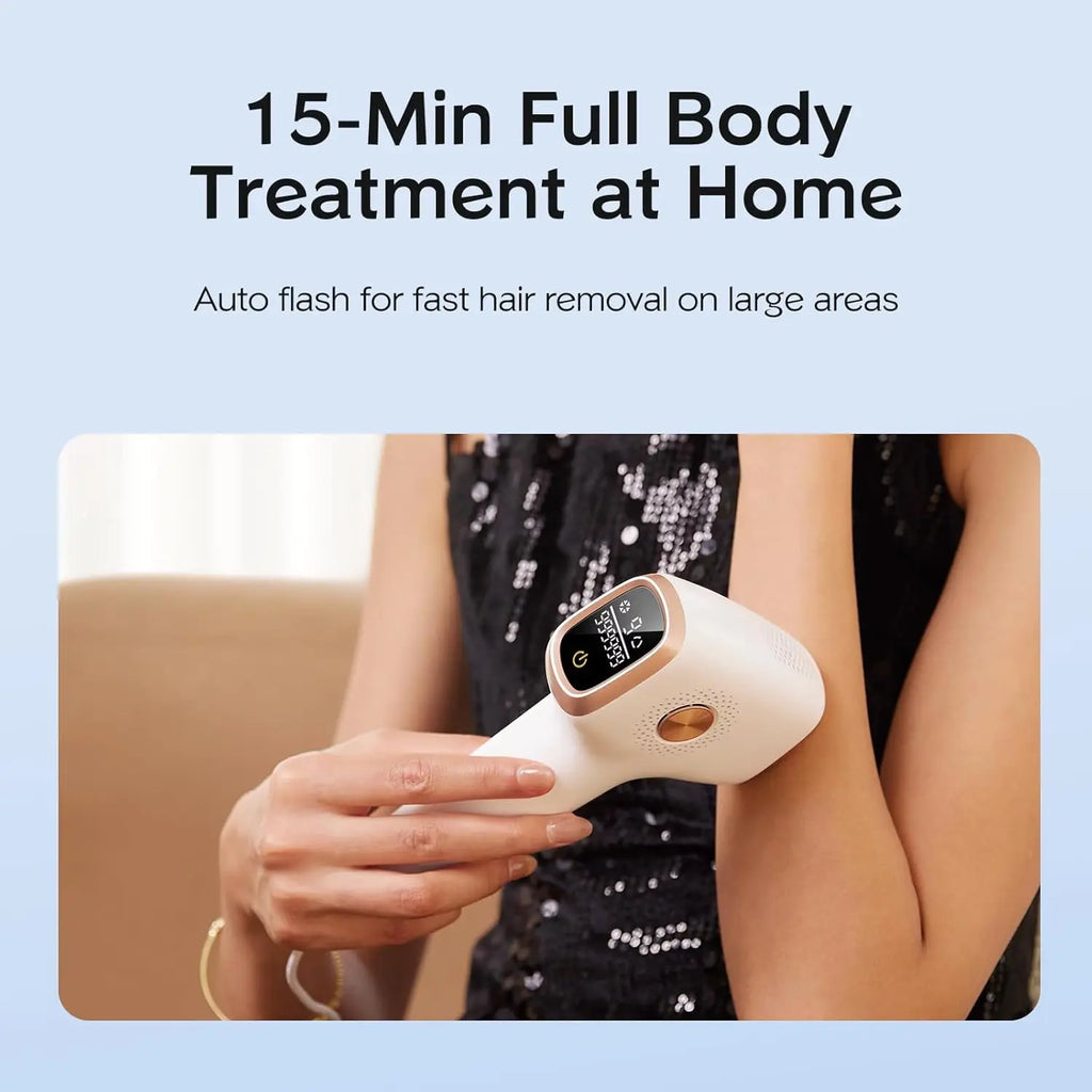 IPL Hair Removal Device 999,999 Flashes Painless Hair Removal with Ice Cooling Care Function Long-Lasting Results Hair Removal