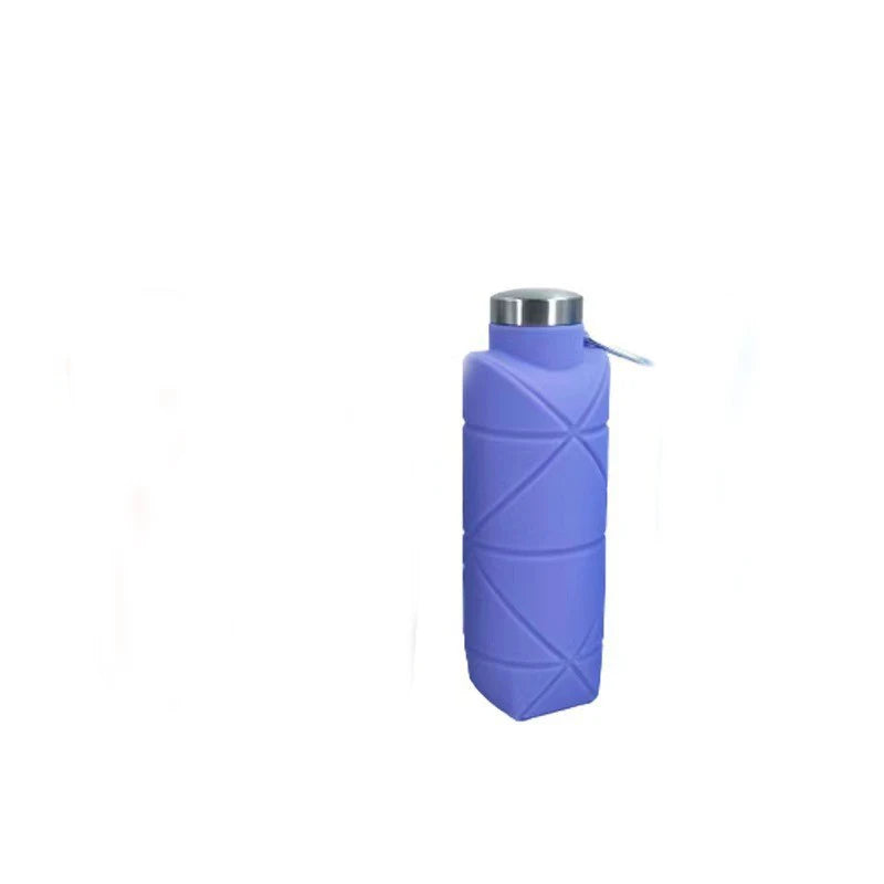 Botella De Agua Plegable De Silicona, Forma Diamante