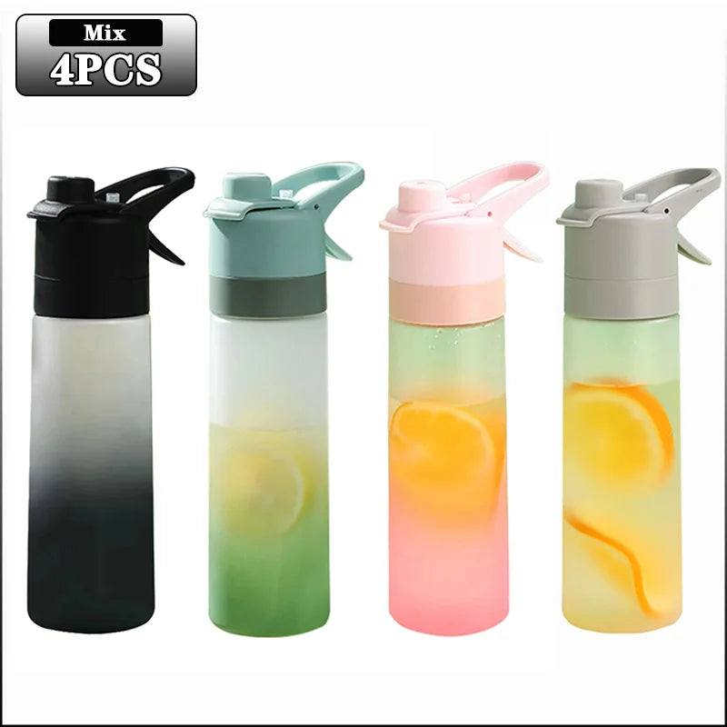 Botella De Agua Con Pulverizador De Niebla Refrescante, 650Ml