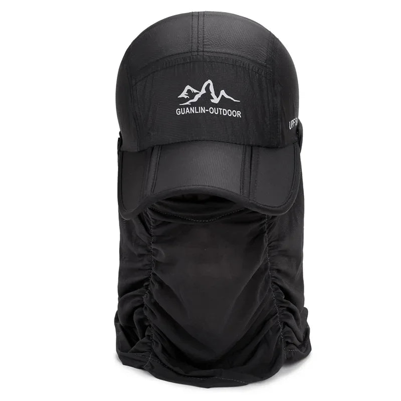 Gorra Plegable UV Con Cubierta Facial/Cuello