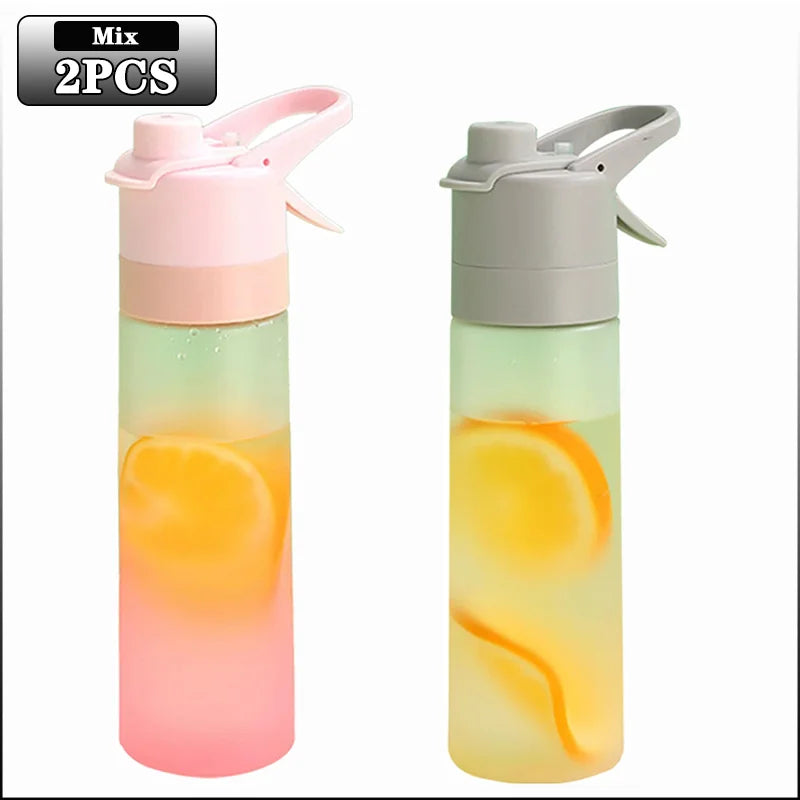 Botella De Agua Con Pulverizador De Niebla Refrescante, 650Ml