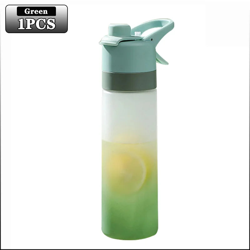 Botella De Agua Con Pulverizador De Niebla Refrescante, 650Ml