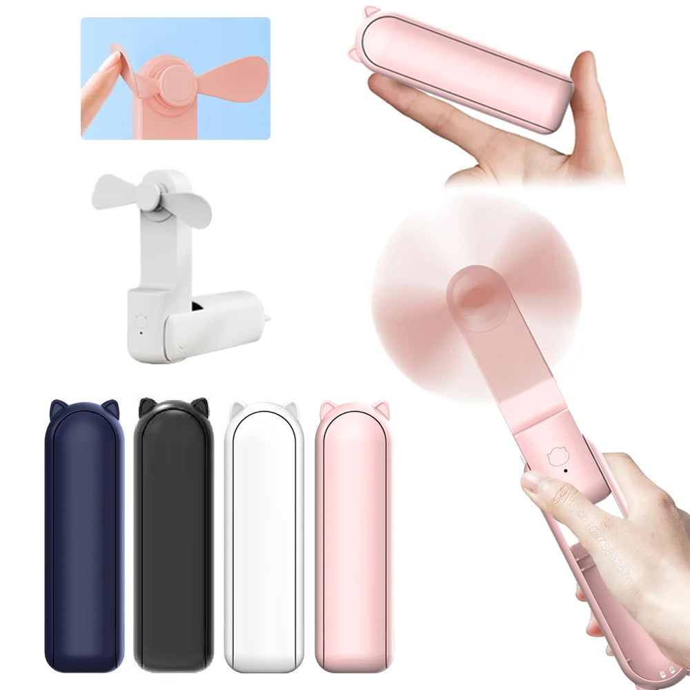 Mini Ventilador De Mano Con Power Bank 2.000Mah