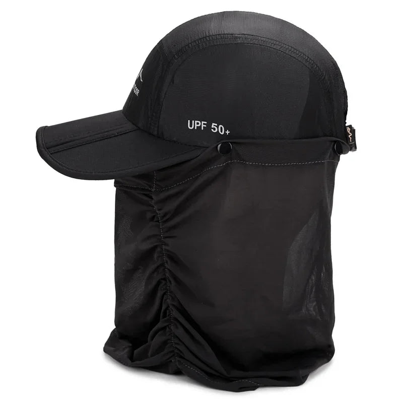 Gorra Plegable UV Con Cubierta Facial/Cuello