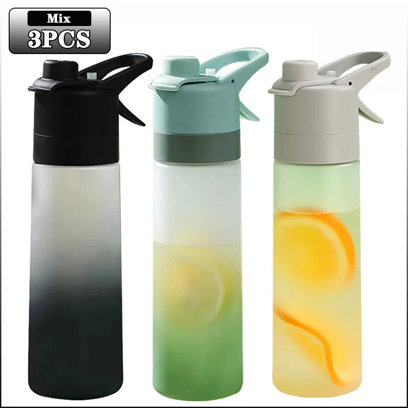 Botella De Agua Con Pulverizador De Niebla Refrescante, 650Ml